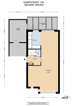 Floorplan - Kampstraat 134, 6413 EG Heerlen